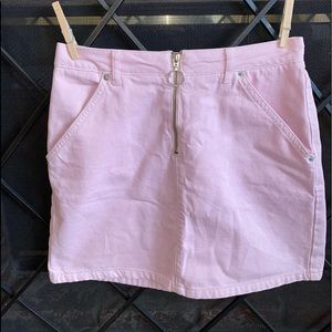 TOPSHOP pink Jean skirt size: 6